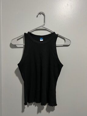 Old Navy Black Ribbed High-Neck Tank
